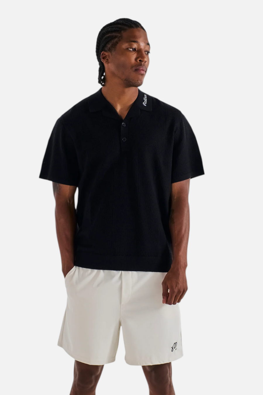 Malbon Golf Scooter Coolcore shorts in sand, front view