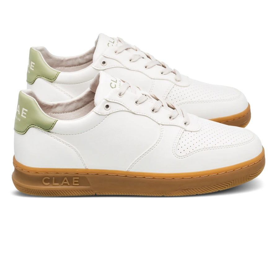 CLAE Men's Malone Cactus White Light Gum Sneakers