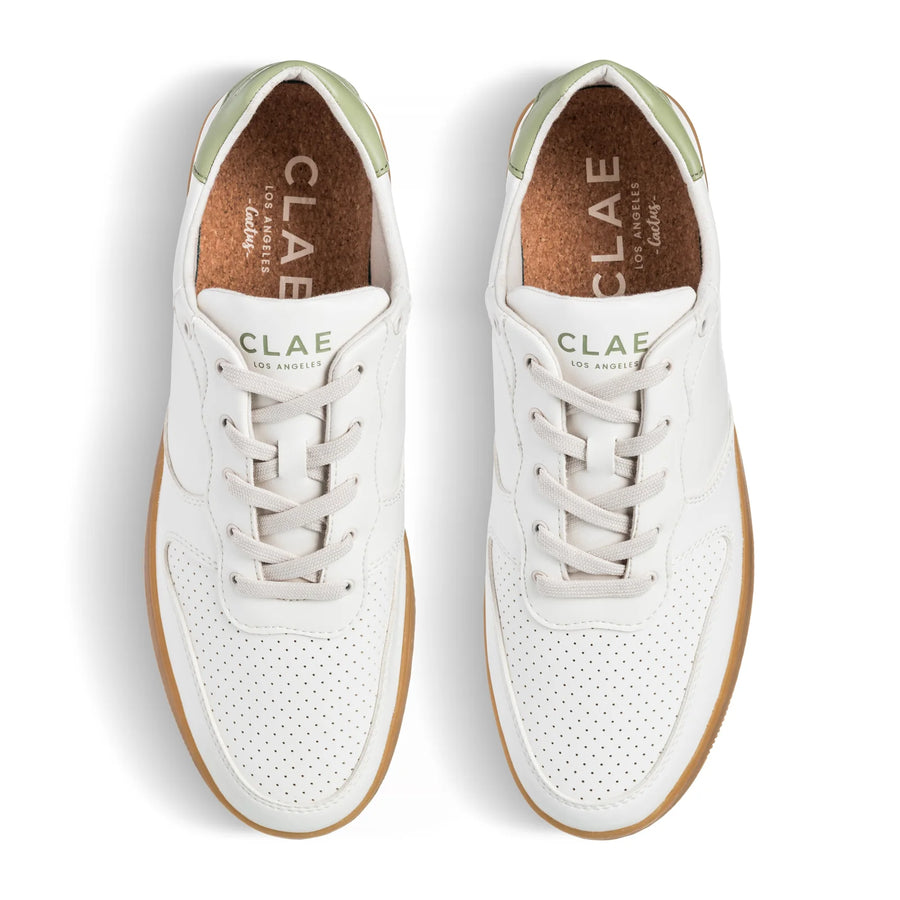 CLAE Men's Malone Cactus White Light Gum Sneakers