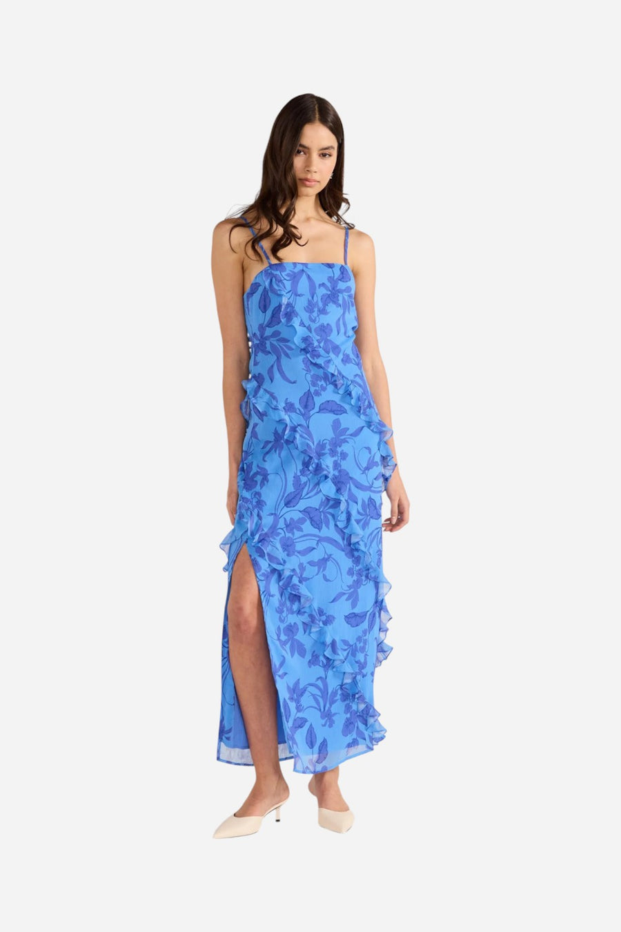 MINKPINK Jeanne Ruffle Maxi Dress