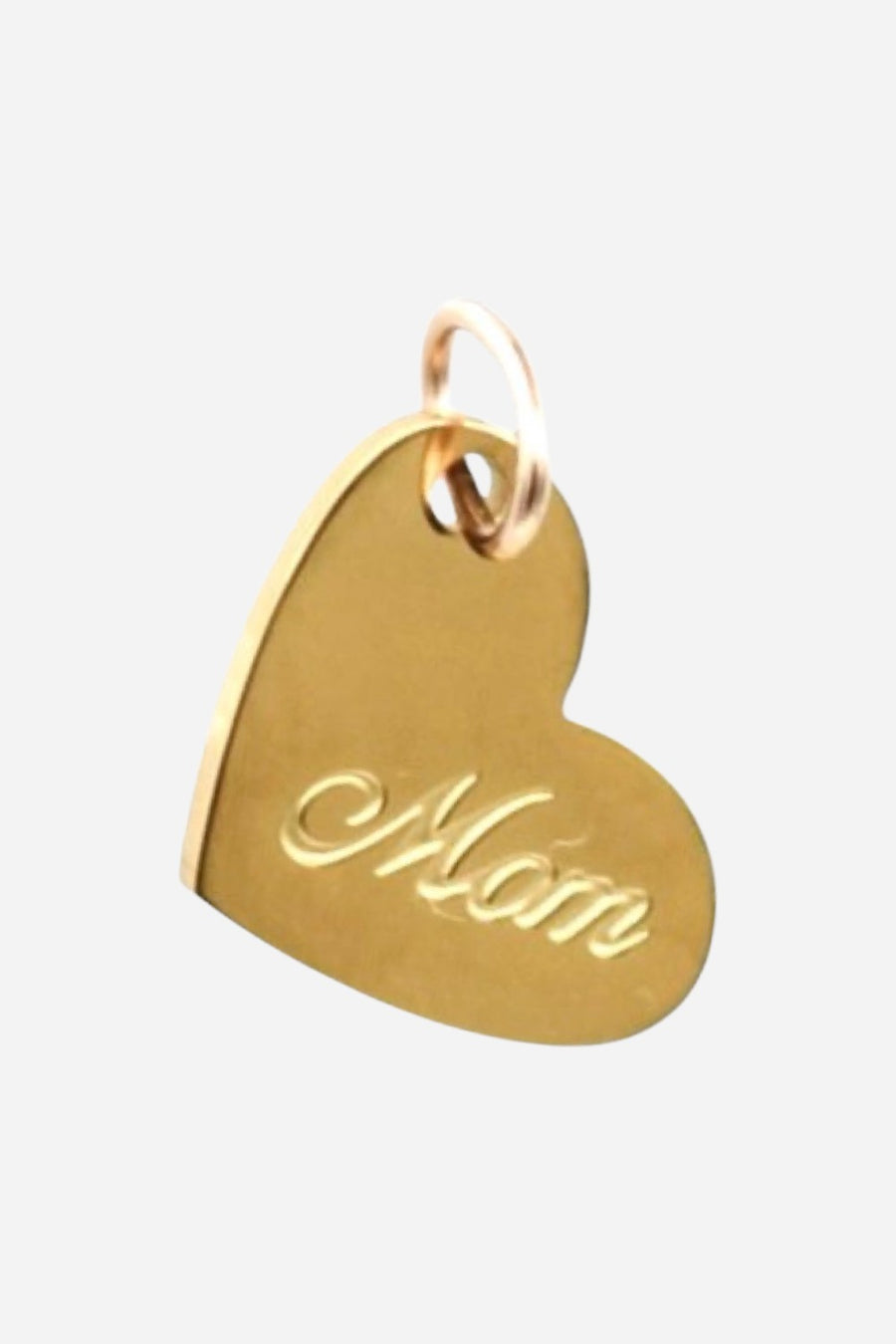 Farrah B Heart Mom Charm in Gold