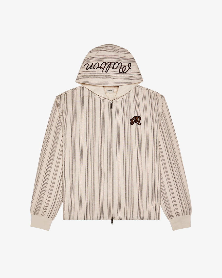 Malbon Golf Arena Jacket in Cream Stripe