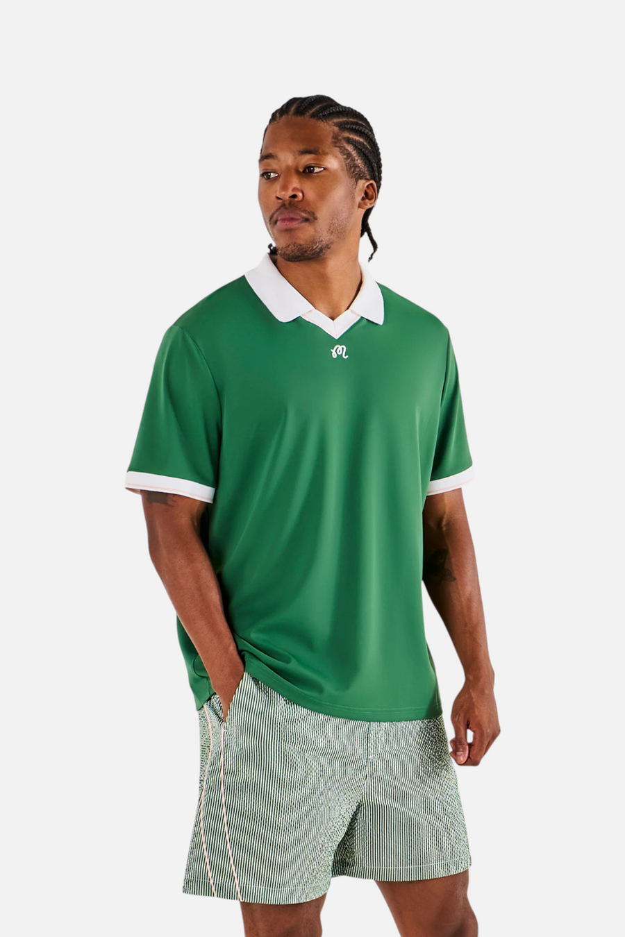 Malbon Golf Barrio Polo in Garden Green