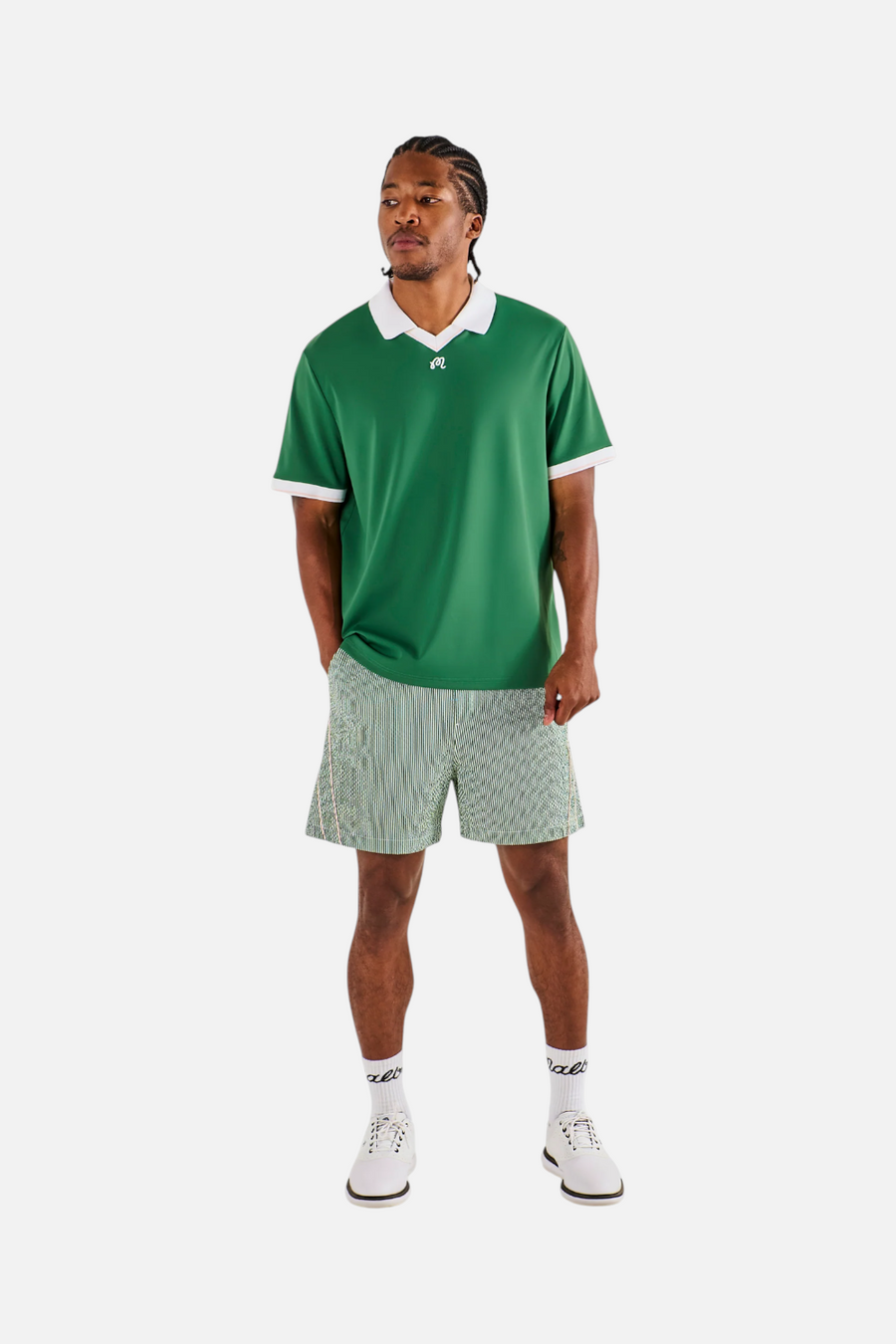 Malbon Golf Barrio Polo in Garden Green