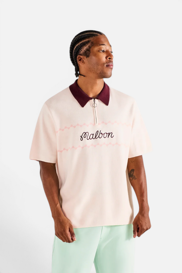 Malbon Golf Benny Polo in Whisper White