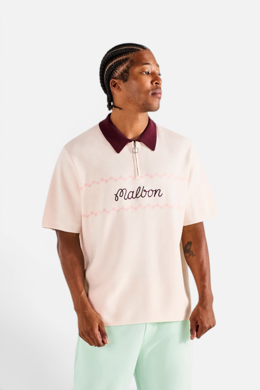 Malbon Golf Benny Polo in Whisper White