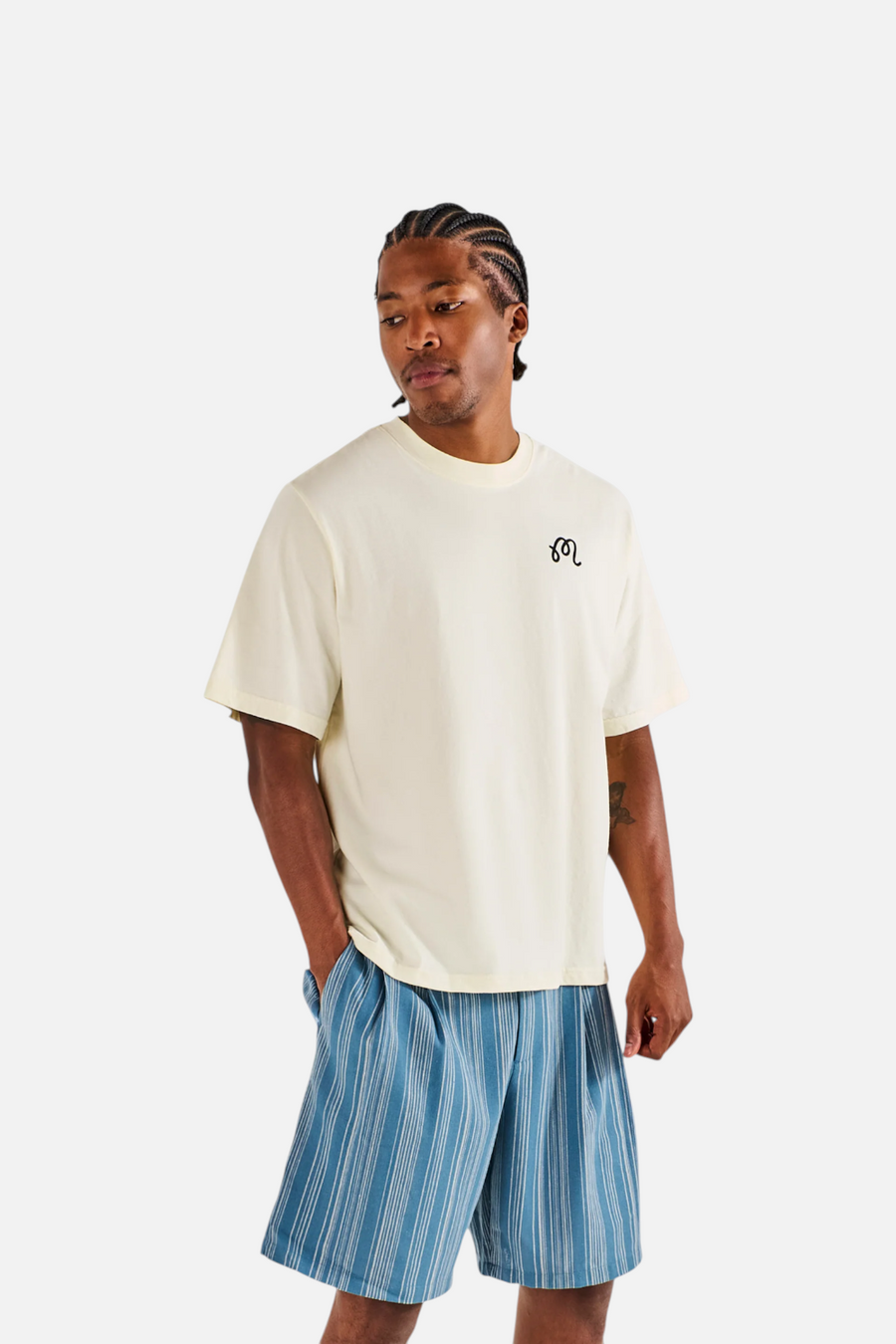 Malbon Golf Bermuda Cigar Tee in Cream