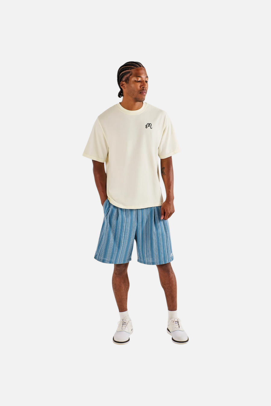 Malbon Golf Bermuda Cigar Tee in Cream