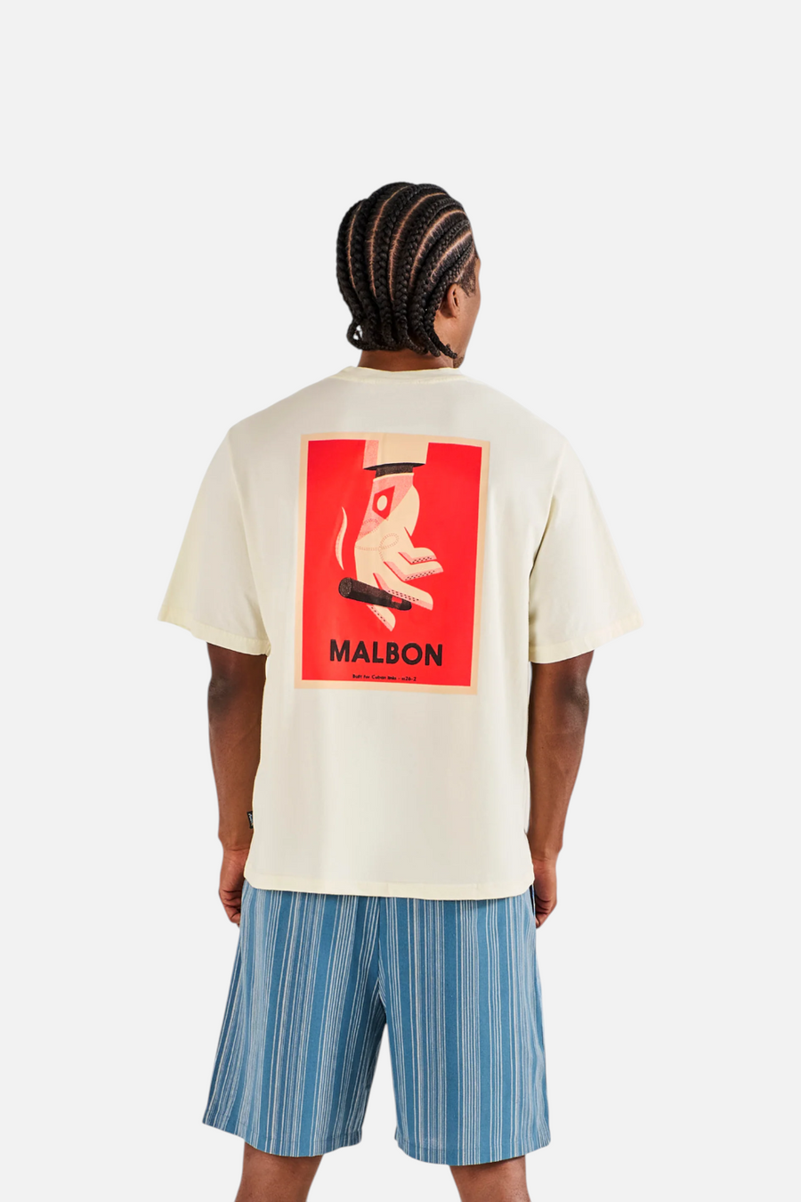Malbon Golf Bermuda Cigar Tee in Cream