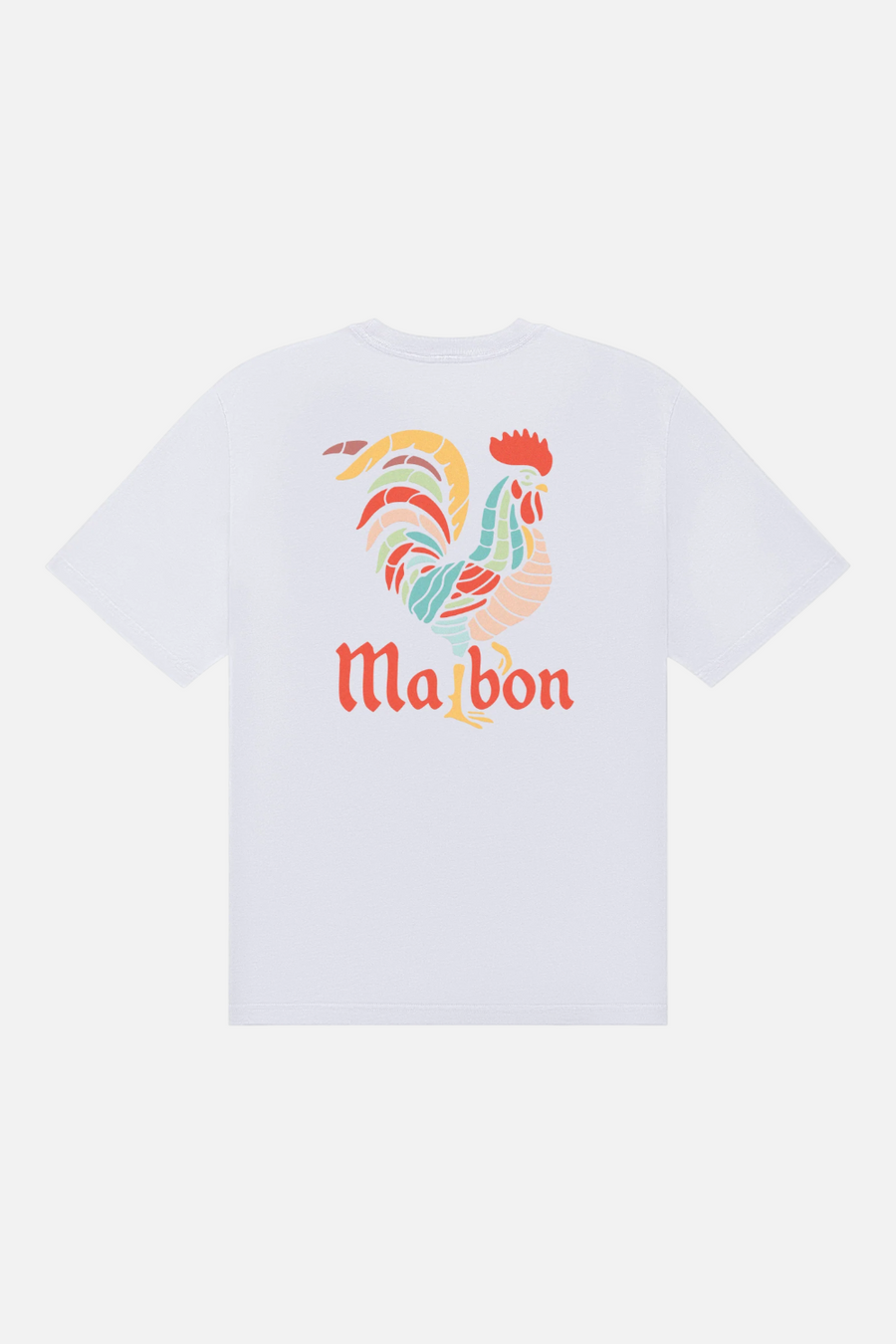 Malbon Golf Bermuda Rooster Tee in White