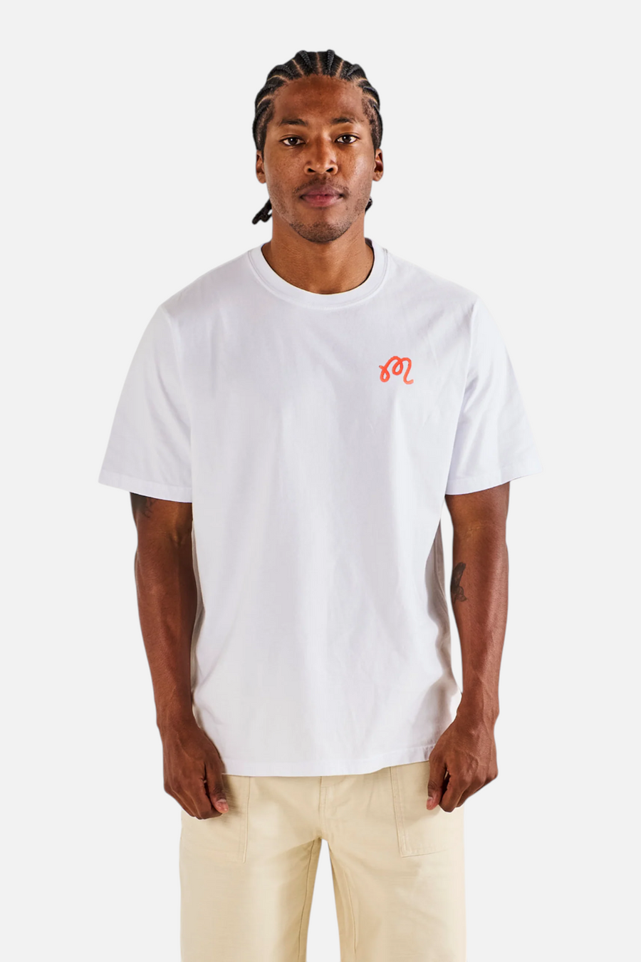 Malbon Golf Bermuda Rooster Tee in White