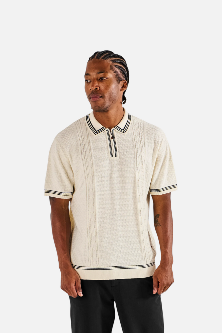 Malbon Golf Navarro Polo in Cream