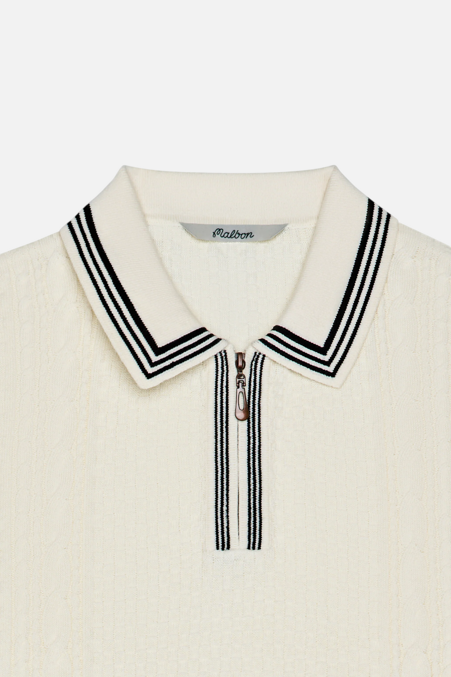 Malbon Golf Navarro Polo in Cream