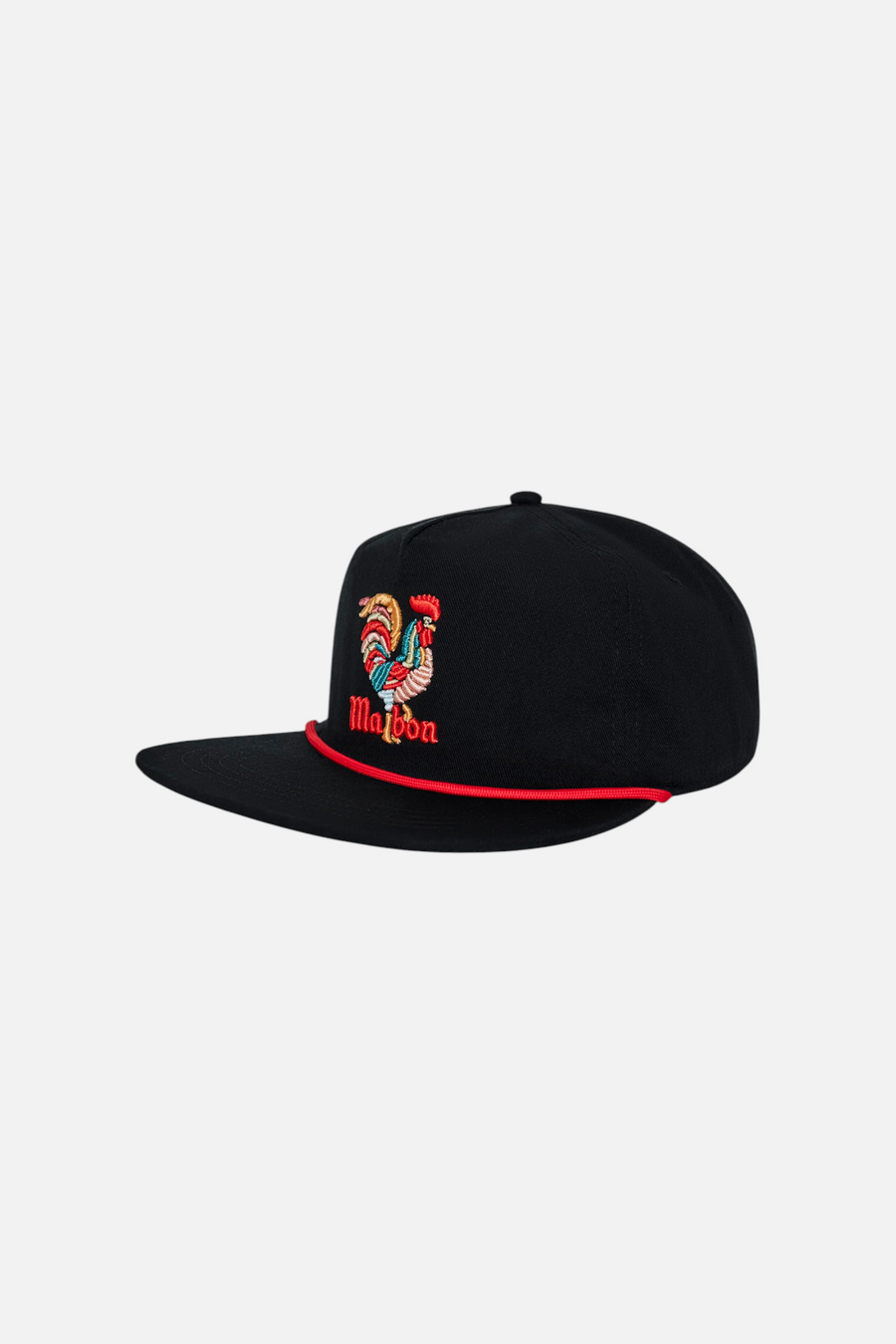 Malbon Golf Rooster Snapback Cap in Black