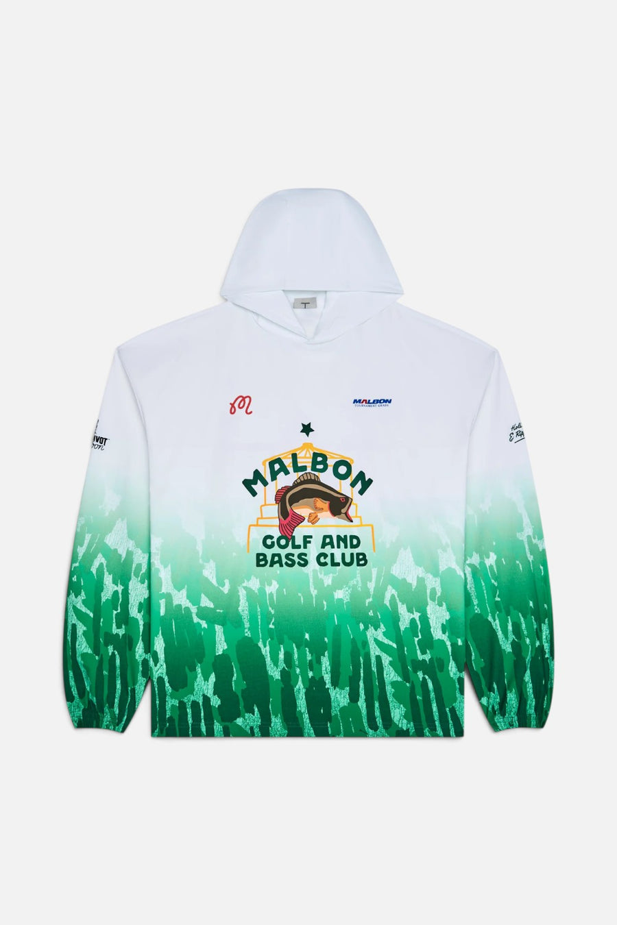 Malbon Golf Sponsors Pullover Jacket in Divot Camo Jungle Gradient