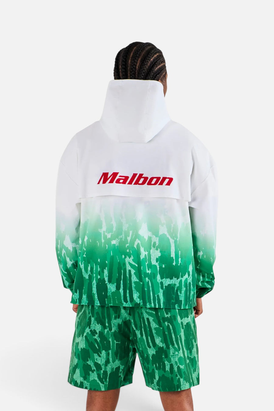 Malbon Golf Sponsors Pullover Jacket in Divot Camo Jungle Gradient
