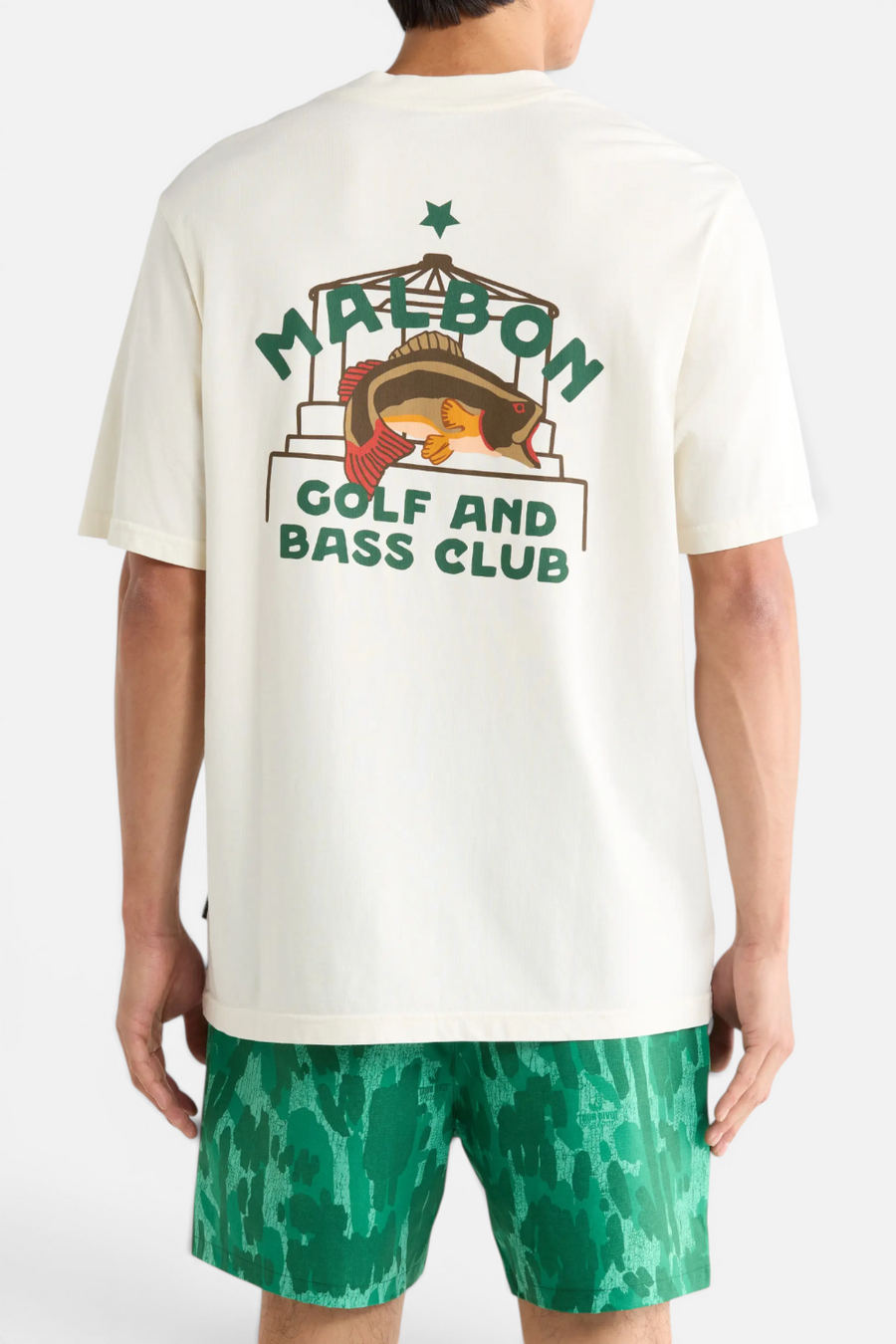 Malbon Golf Vista Bass Club Pocket Tee in Ivory