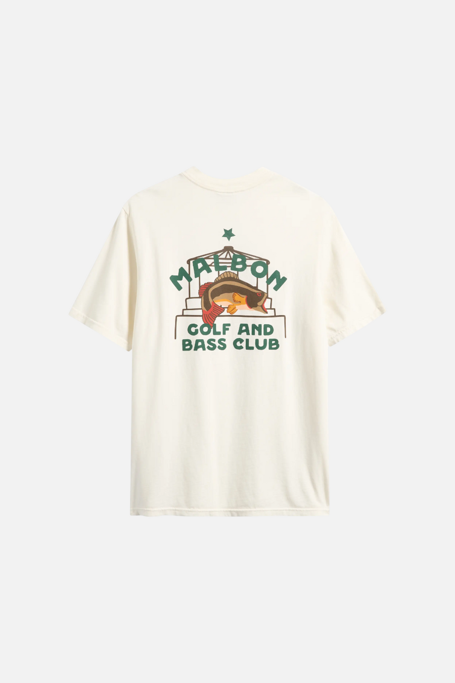 Malbon Golf Vista Bass Club Pocket Tee in Ivory