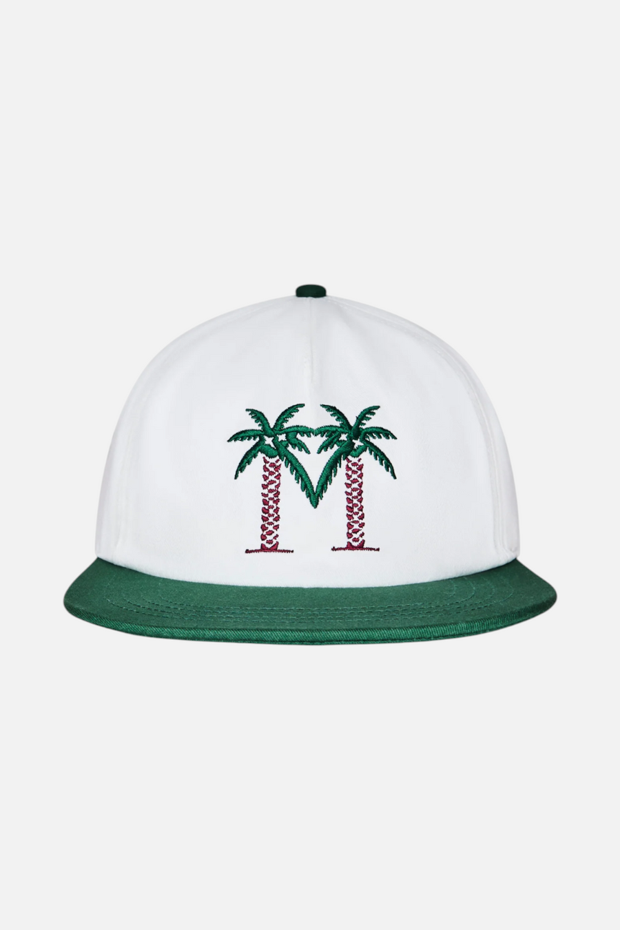 Malbon Palma Drive Snapback Cap in Bright White
