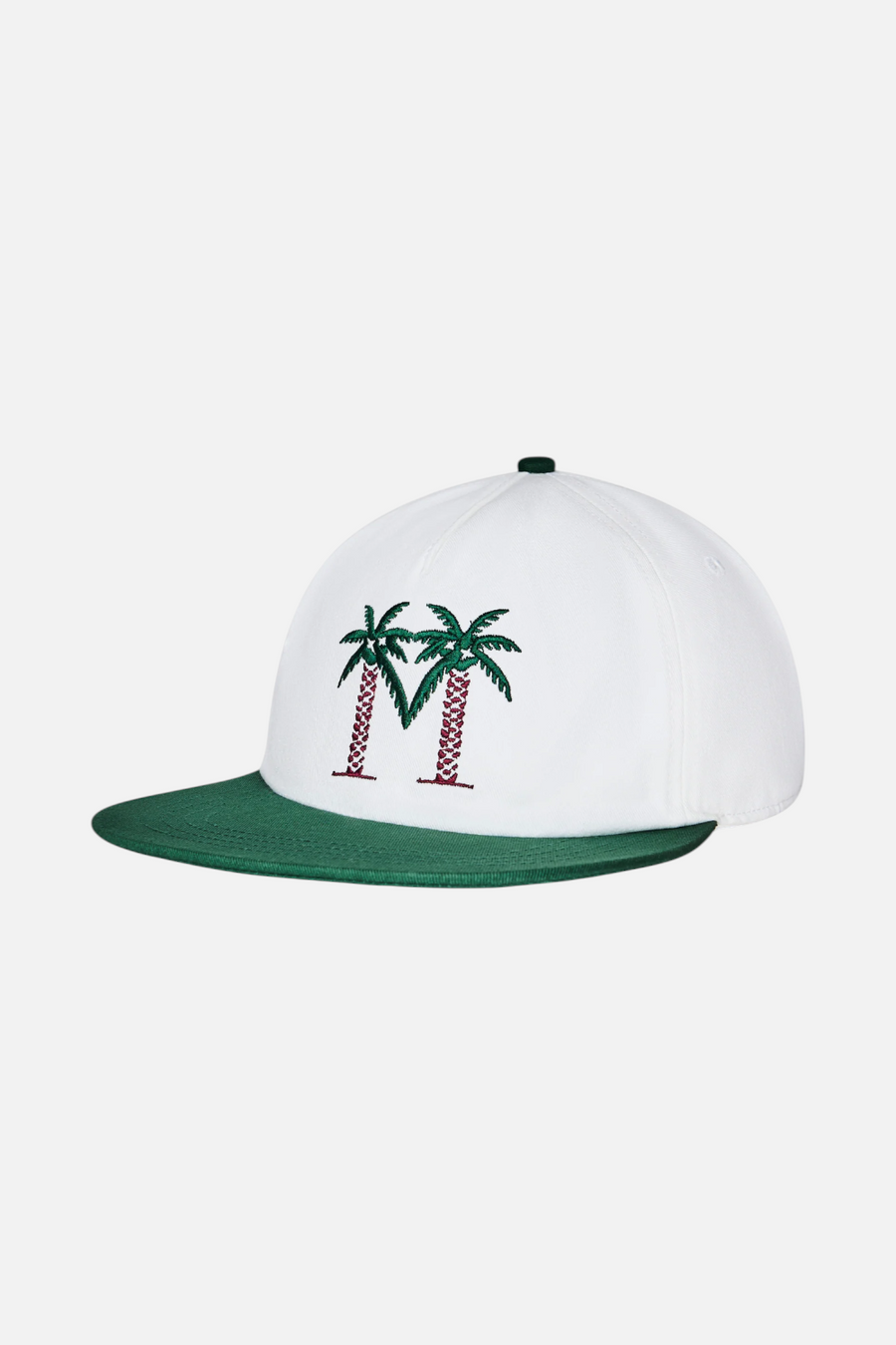 Malbon Palma Drive Snapback Cap in Bright White