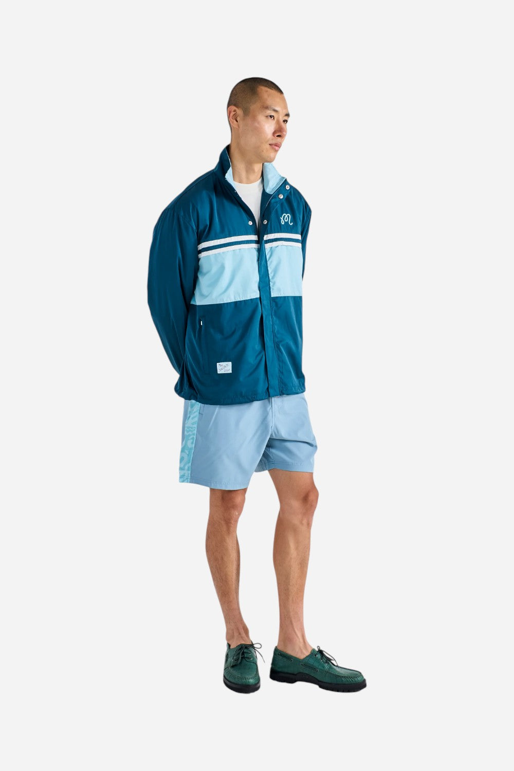 Malbon Golf Costanzo Windbreaker in Ocean – CHROME