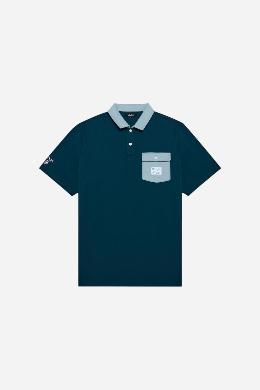 Malbon Golf Jovis Solid Polo in Ocean