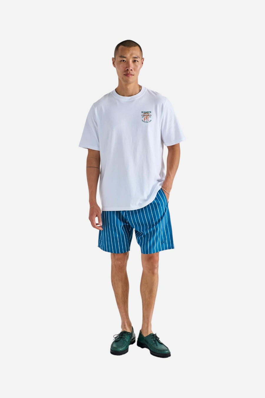 Malbon Golf Vacation Club Tee in White