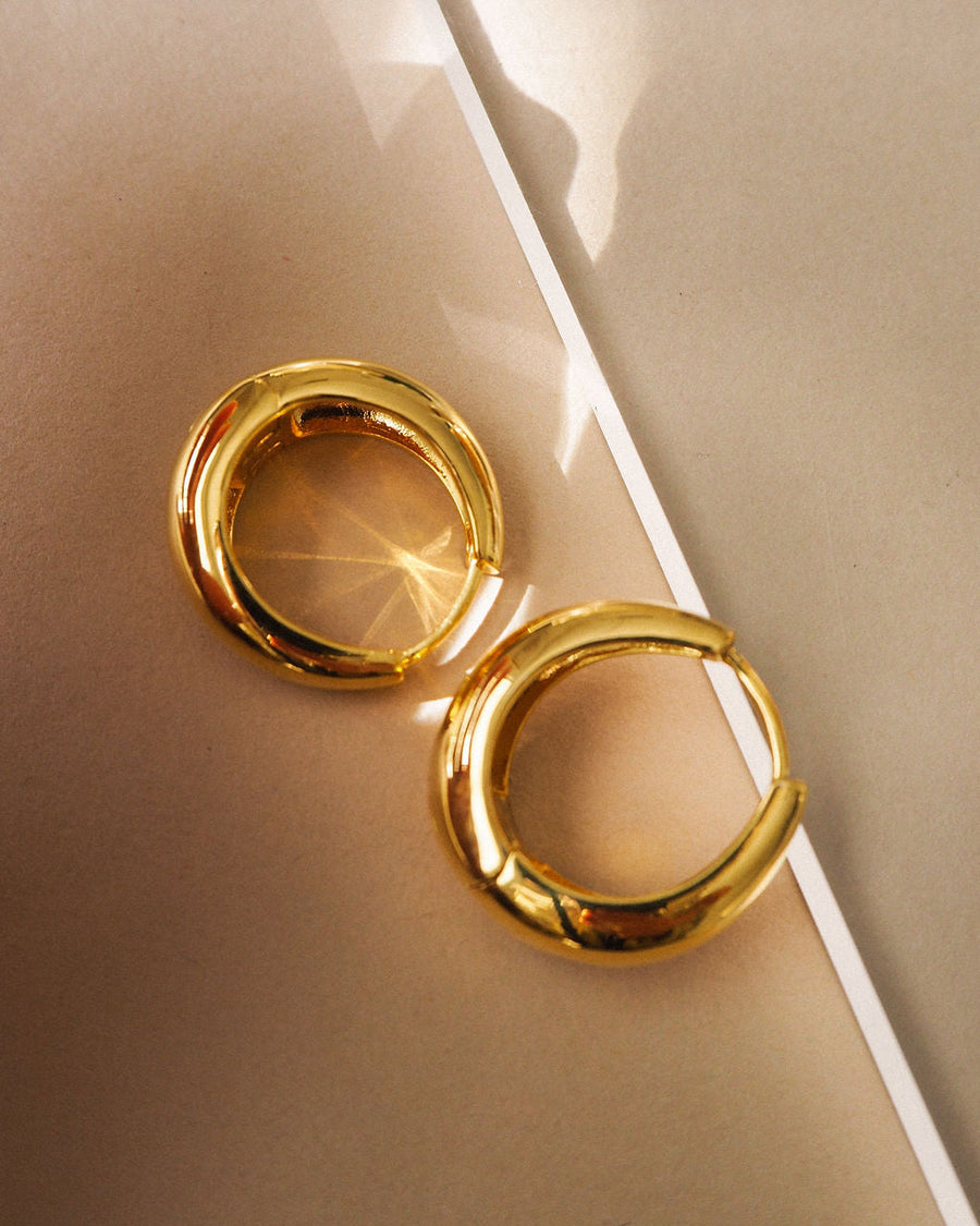Luv AJ Marbella Hoops in Gold – side view