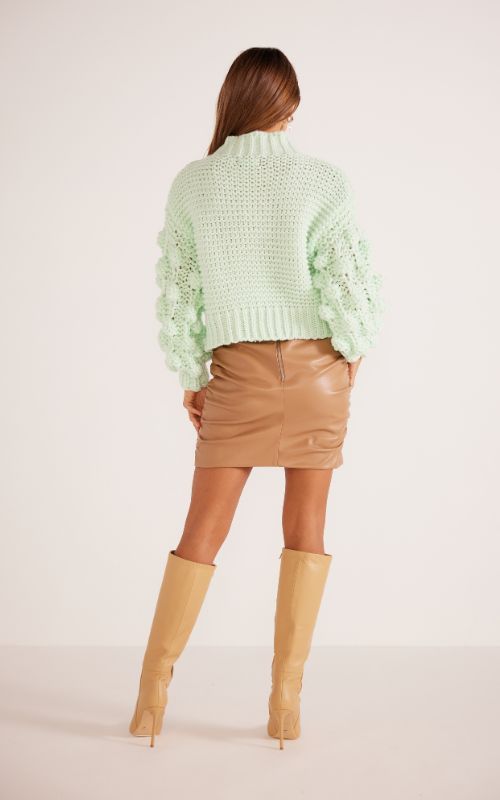 Minkpink Marcy Chunky Jumper in Mint Green