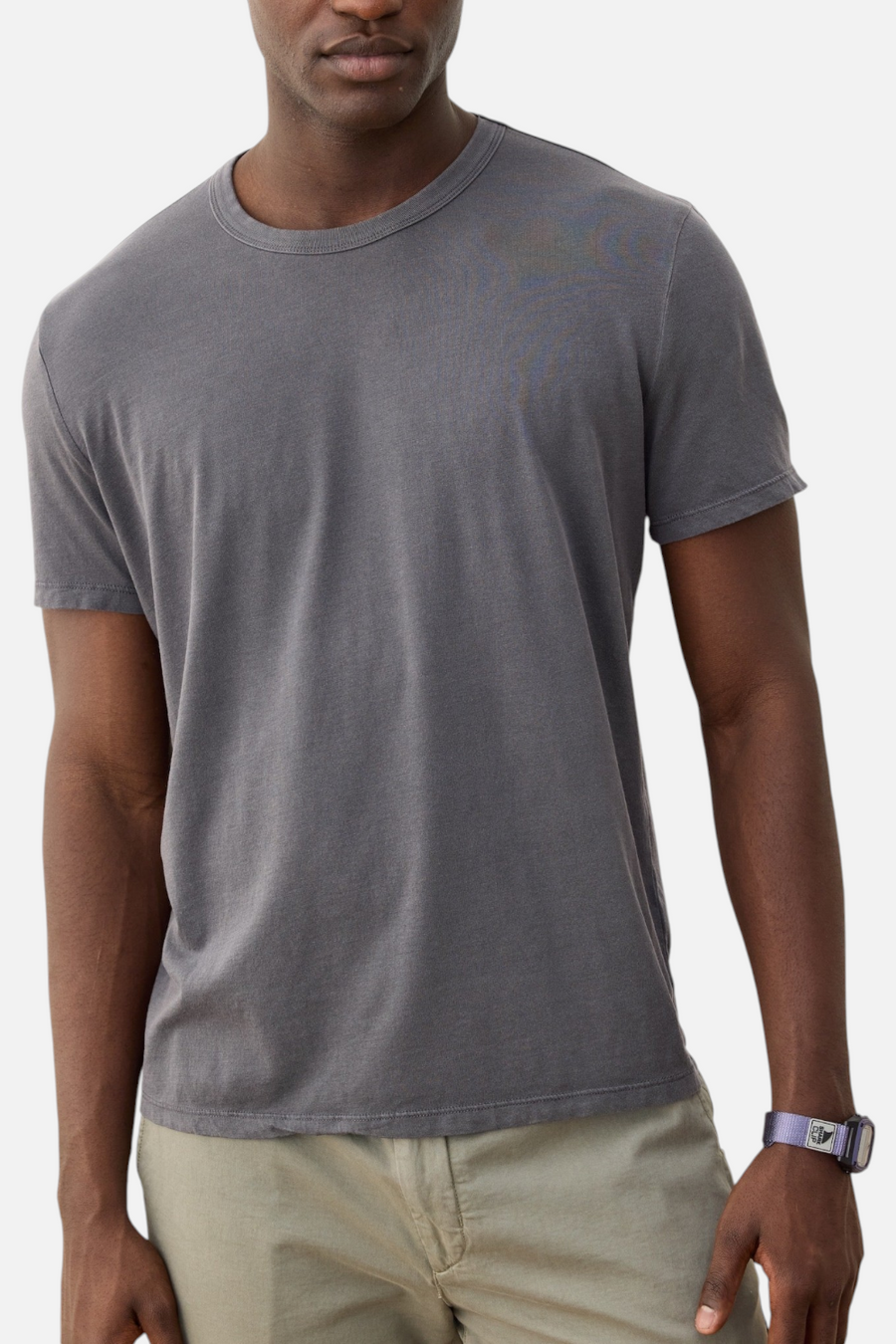 Marine Layer Signature Crew Tee in Asphalt