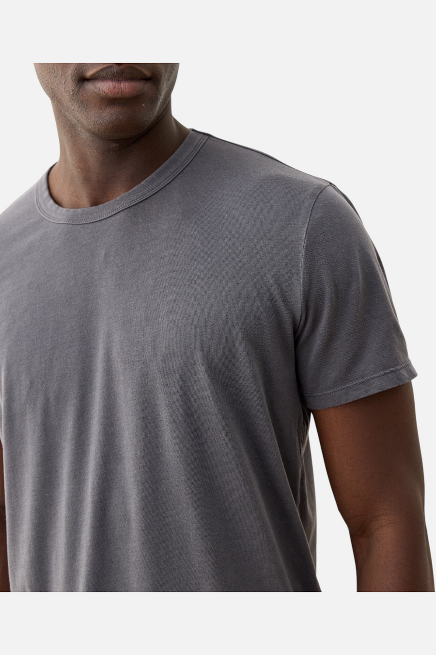 Marine Layer Signature Crew Tee in Asphalt