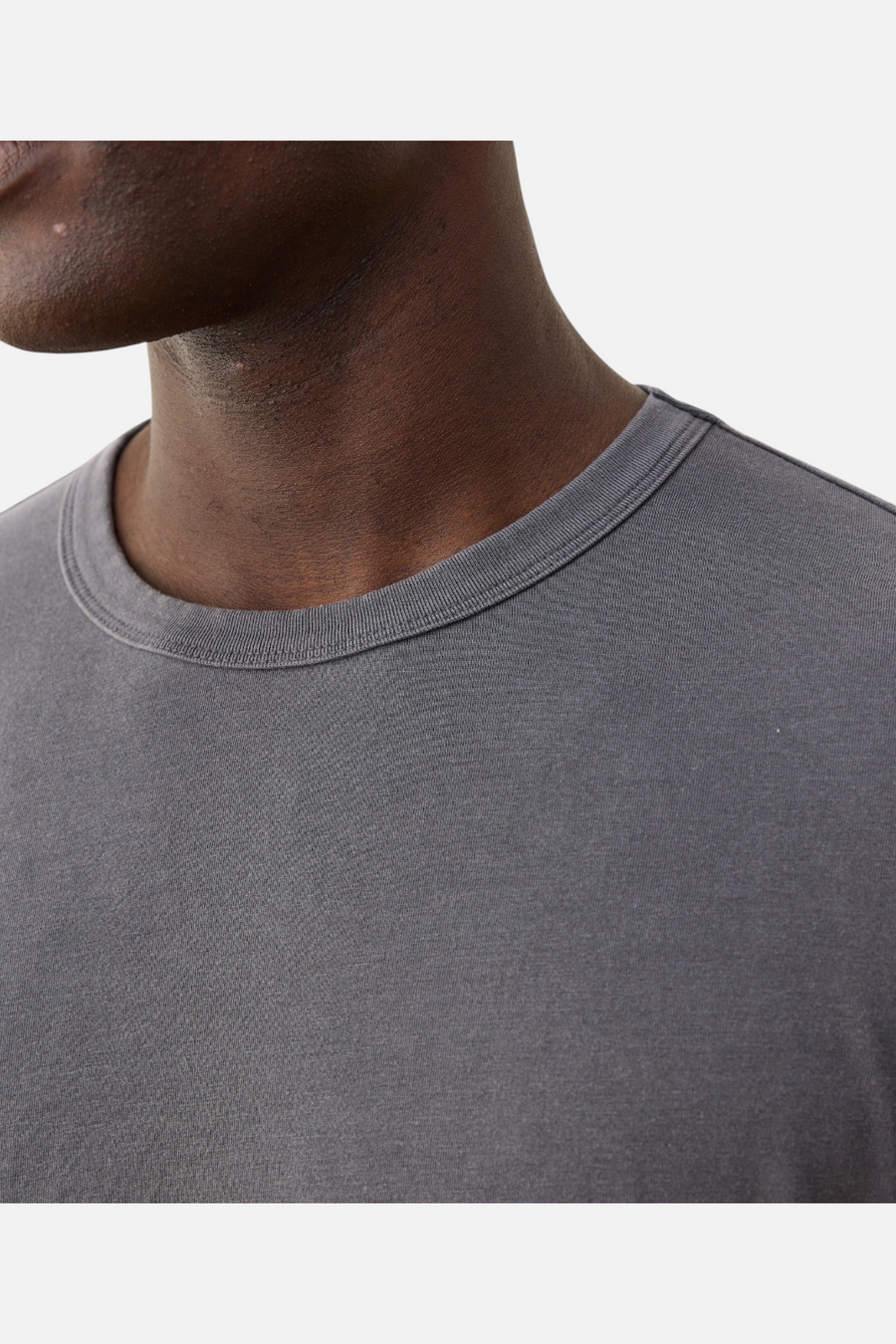 Marine Layer Signature Crew Tee in Asphalt