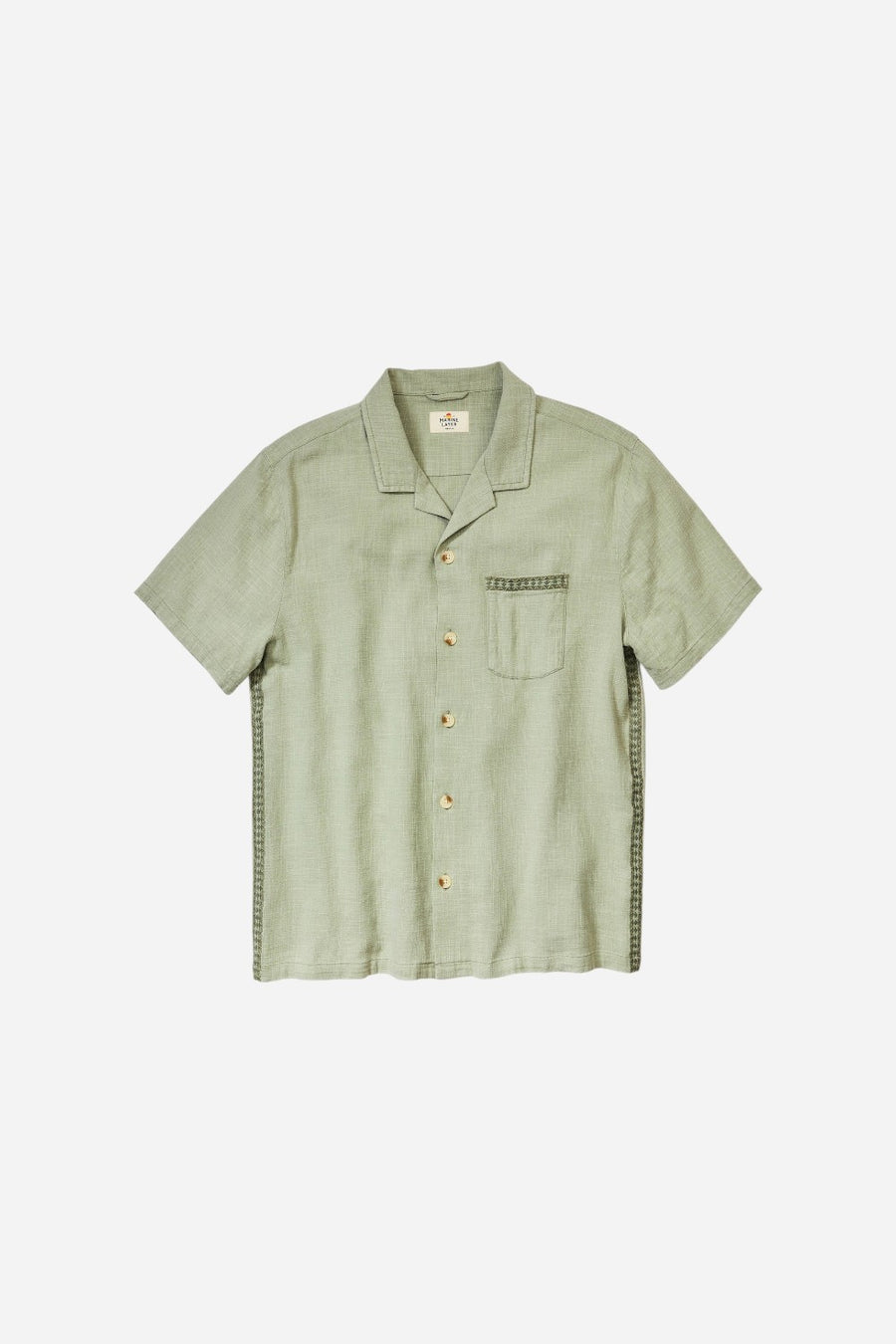 Marine Layer Stretch Selvage Embroidered Resort Shirt in Shadow
