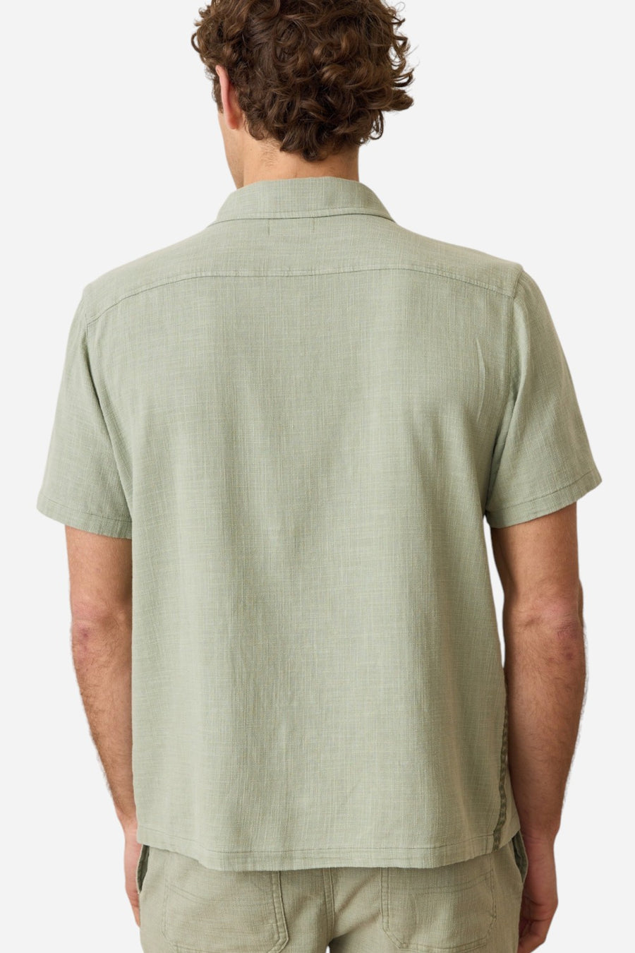 Marine Layer Stretch Selvage Embroidered Resort Shirt in Shadow