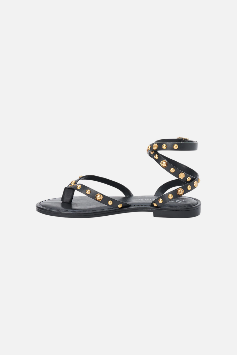 Matisse Athena Leather Thong Sandal in Black