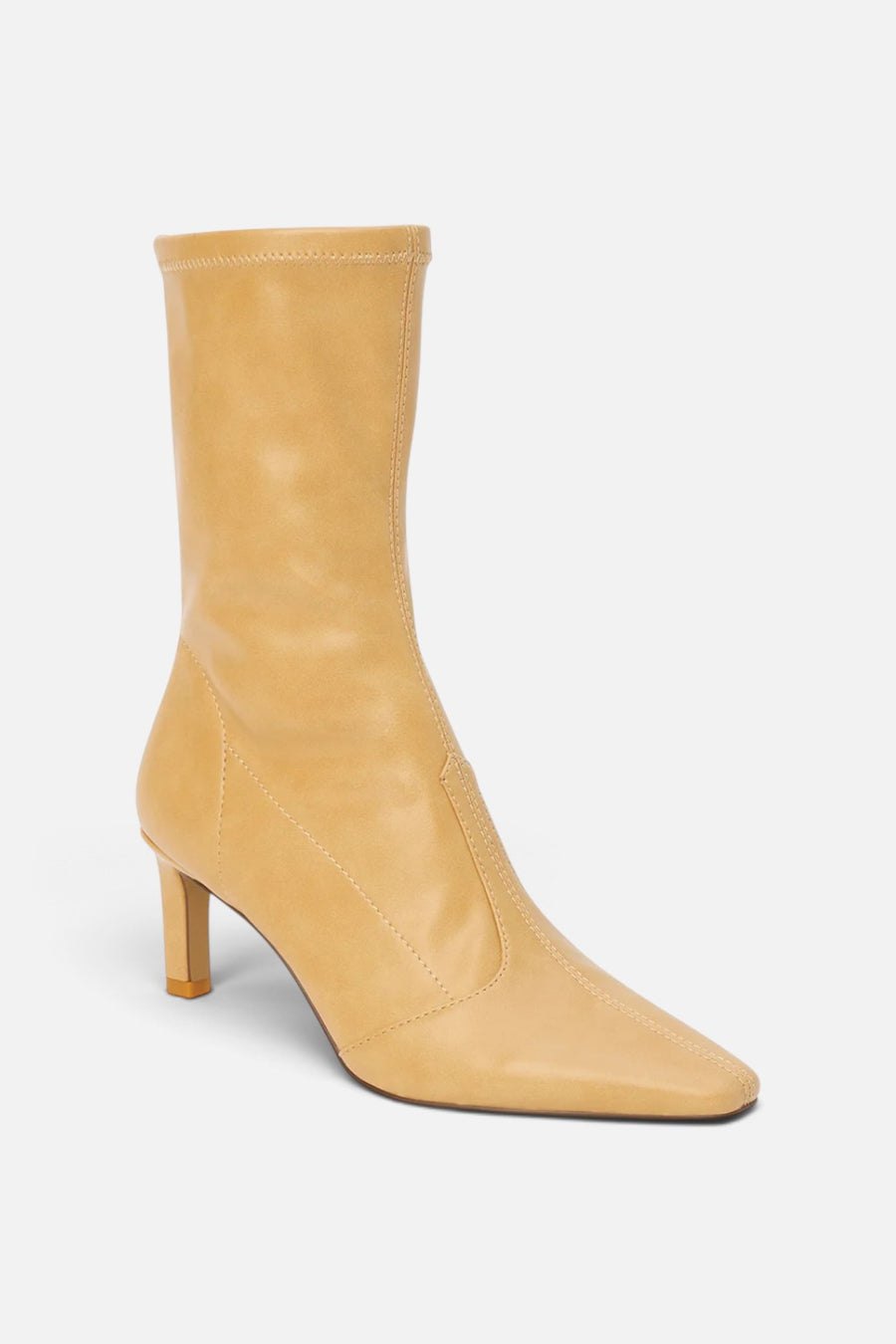 Matisse Clara heeled mid-calf boot in honey faux leather
