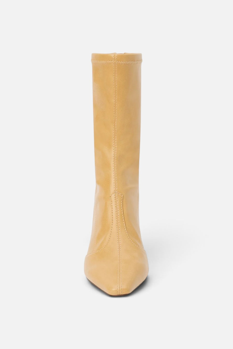 Matisse Clara heeled mid-calf boot in honey faux leather, alternate view 4