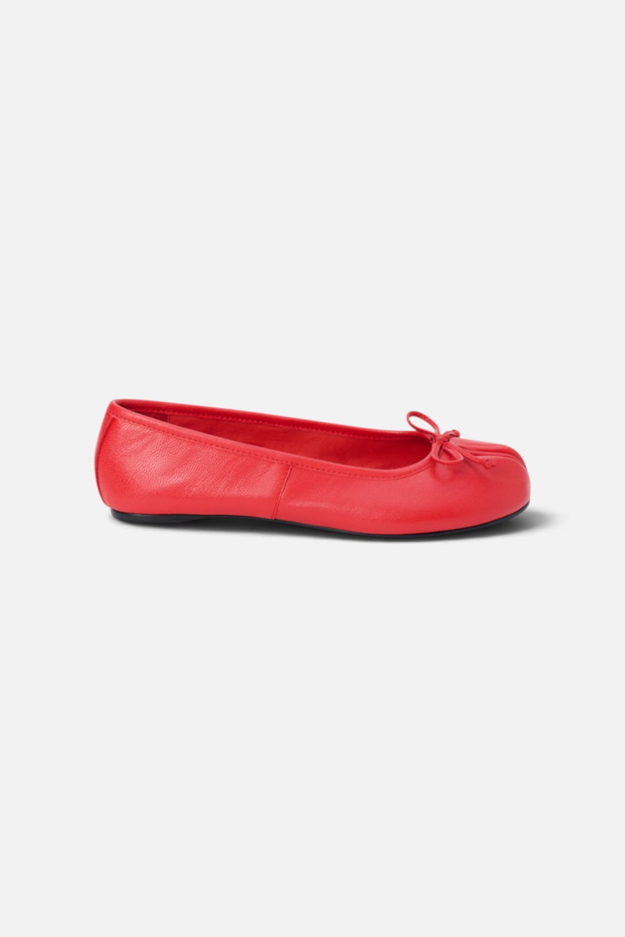 Matisse Mason split toe ballet flat in red leather, alternate view 2