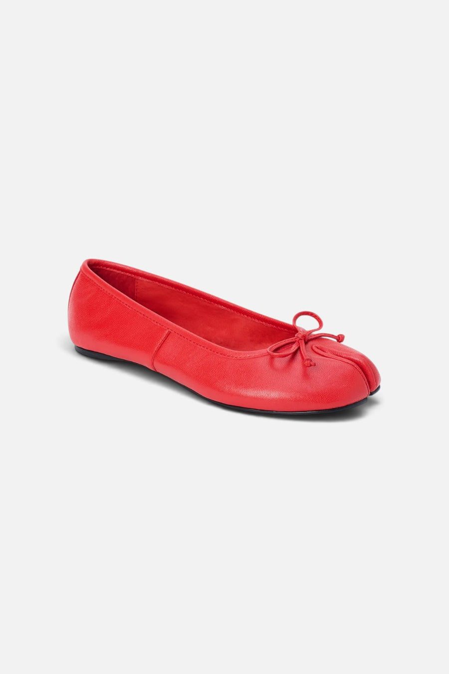 Matisse Mason split toe ballet flat in red leather