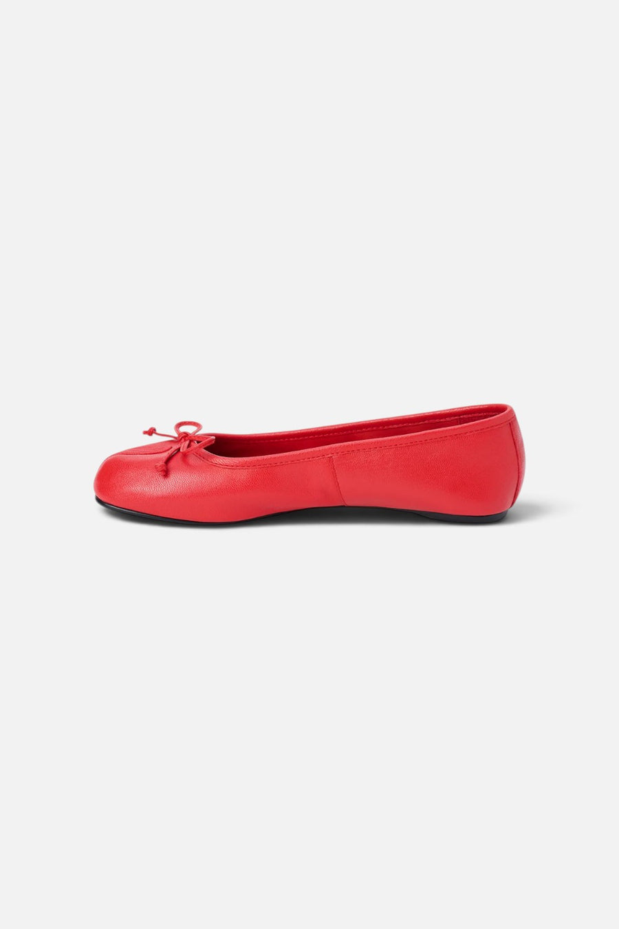 Matisse Mason split toe ballet flat in red leather, alternate view 3