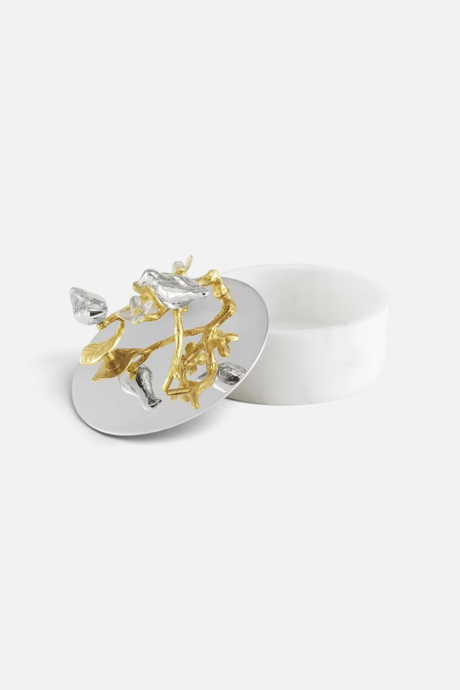 Michael Aram Lovebirds Silver & Gold Trinket Box