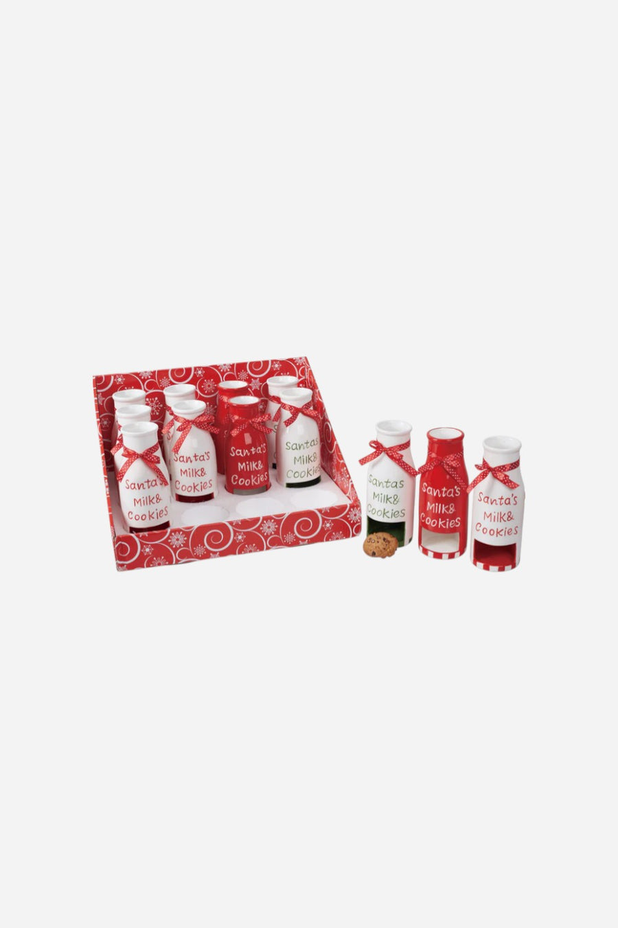 Transpac Holiday Milk & Cookies Mug in White & Red