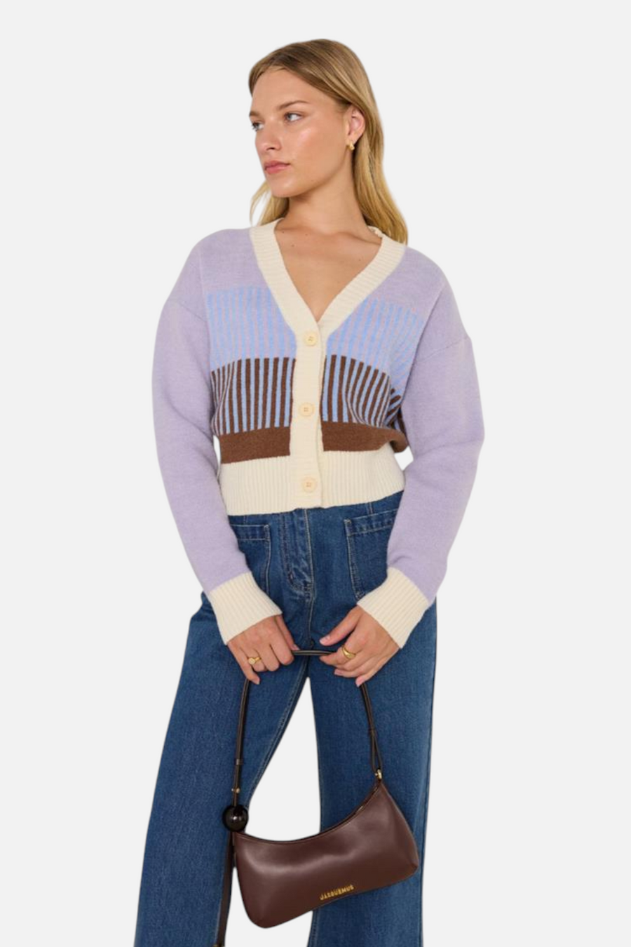 MinkPink Linden Cardi in Multi Stripe