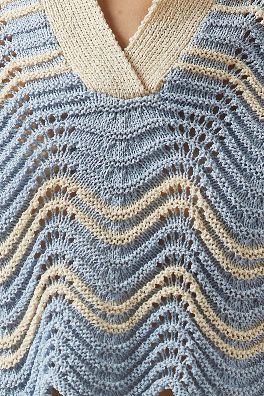 MinkPink Solange Knit Top in Sky Blue
