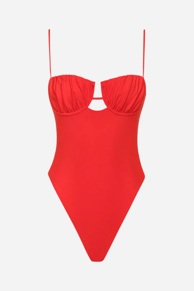 専用エムミーエメ　Strap flare volume onepiece Montce_Cherry_Petal_One_Piece_