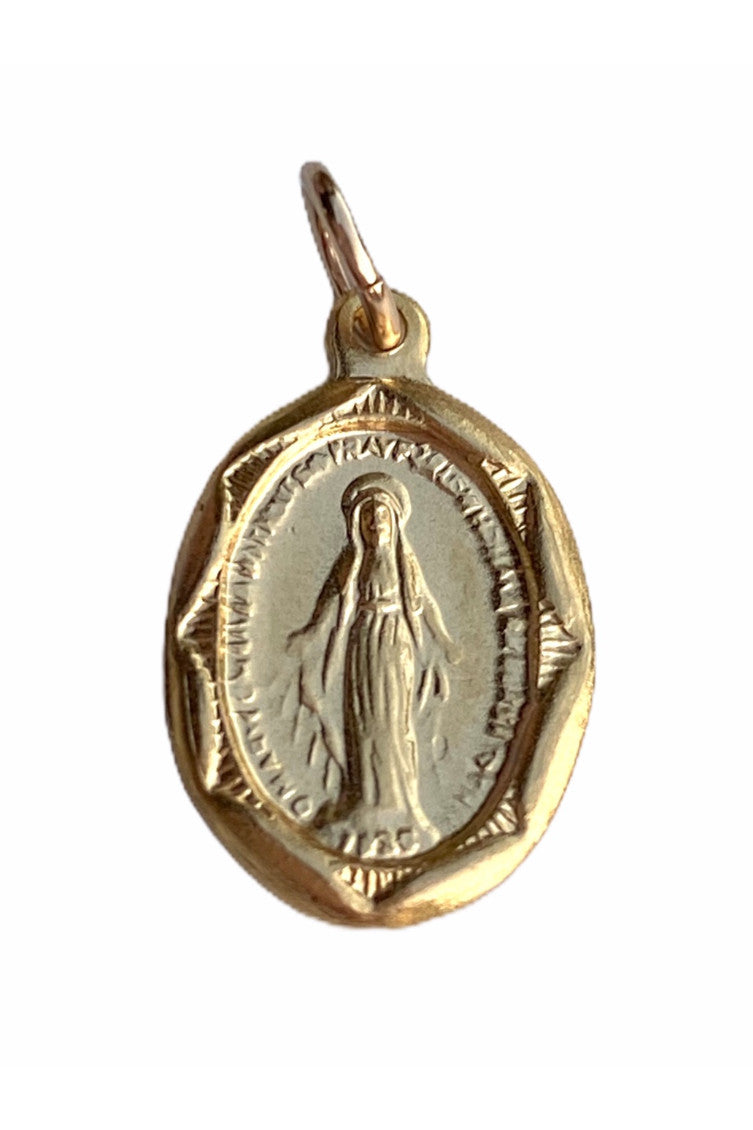 Farrah B Mother Mary Charm in Gold