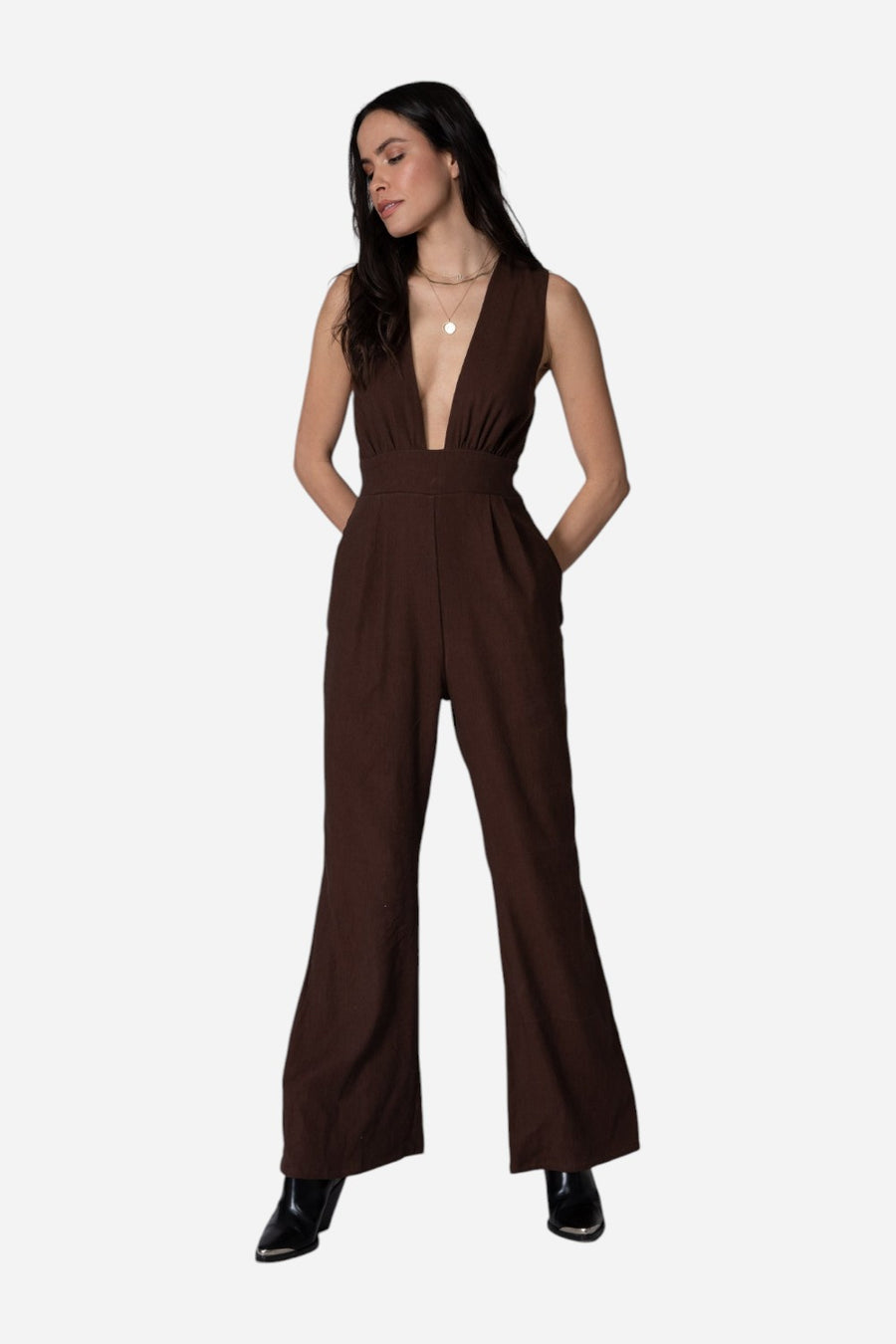 Stillwater Mothers Wide Leg Jumpsuit in Oak