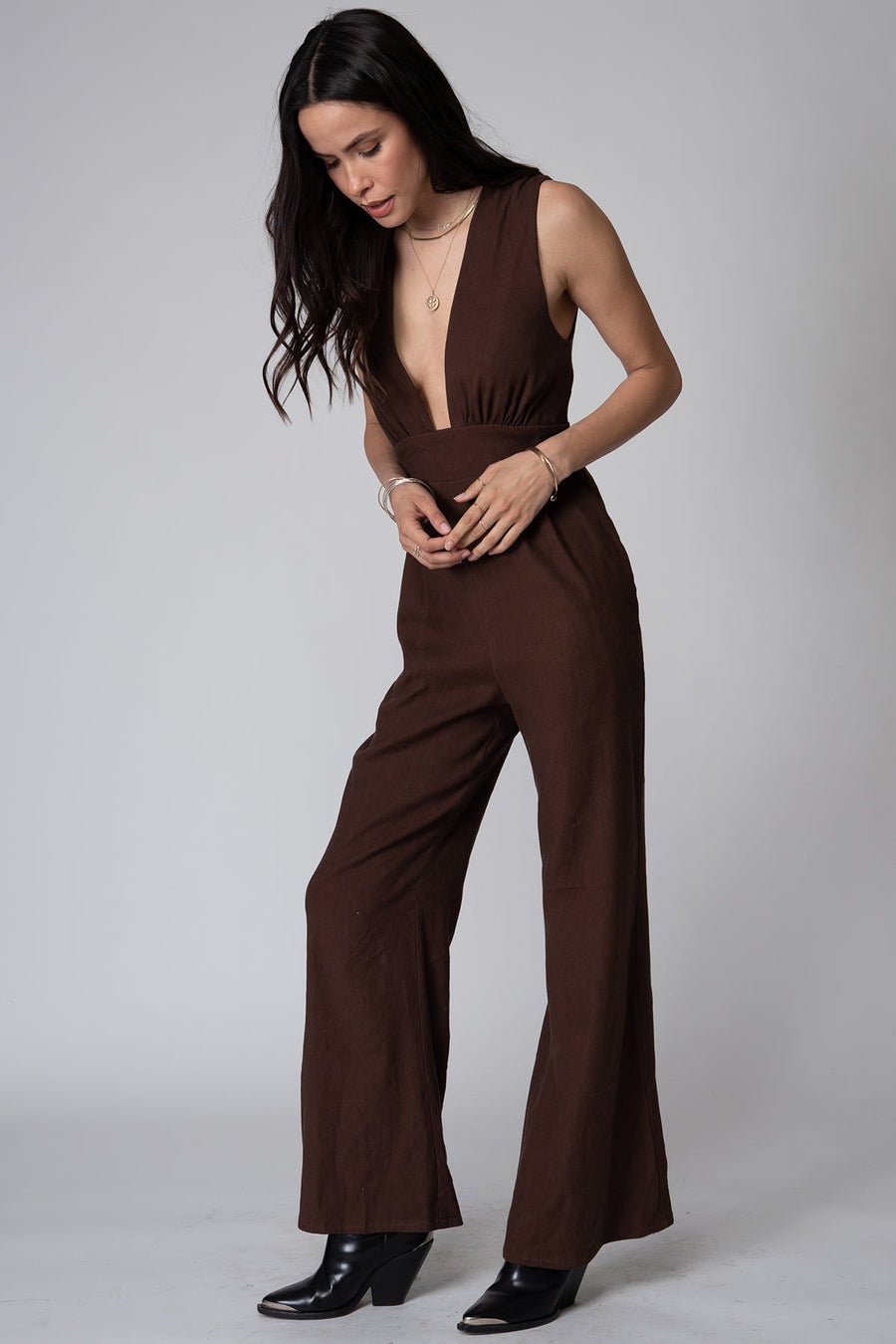 Stillwater Mothers Wide Leg Jumpsuit in Oak