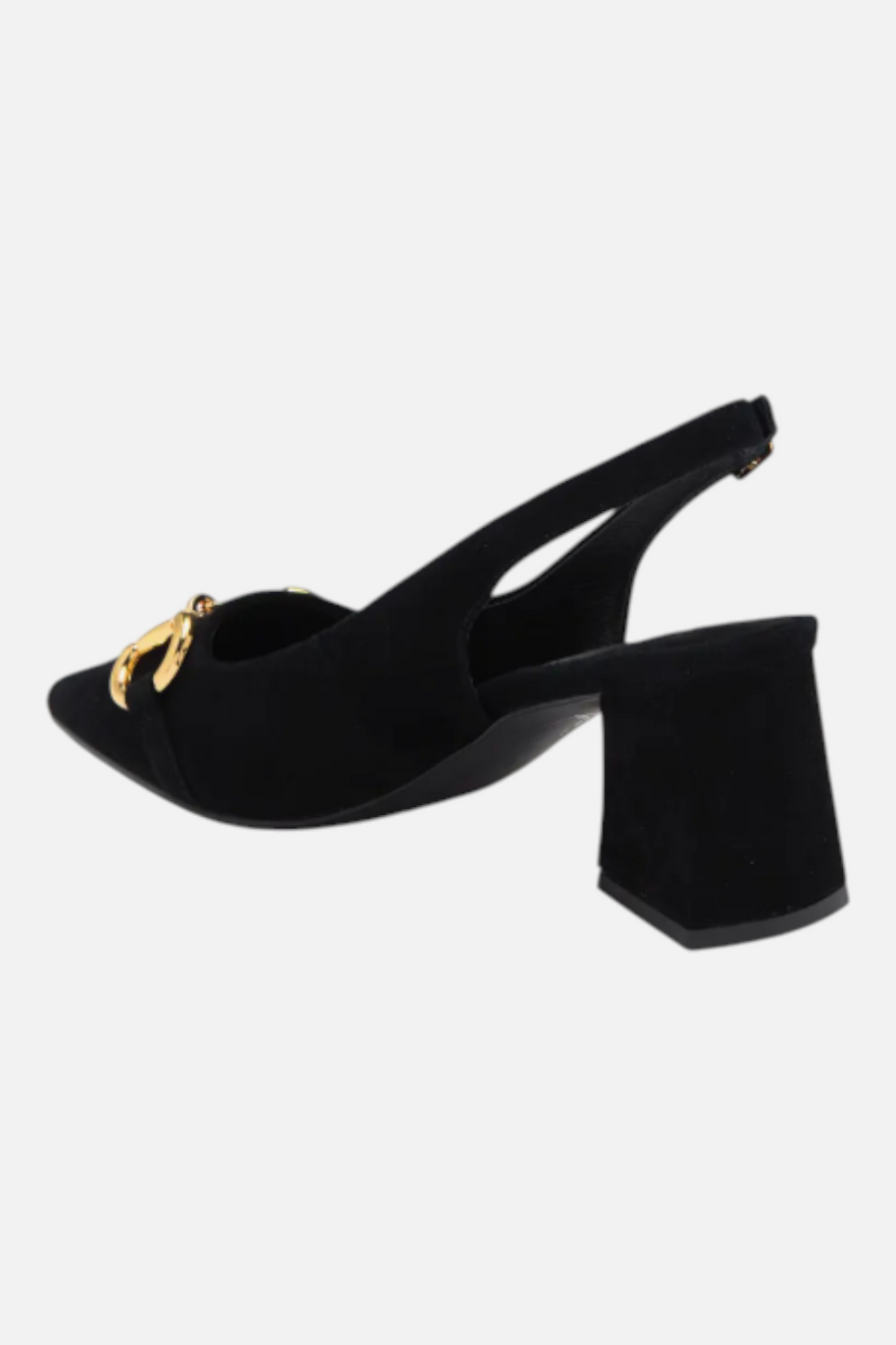 Jeffrey Campbell Nakita Slingback Pump in Black and Gold