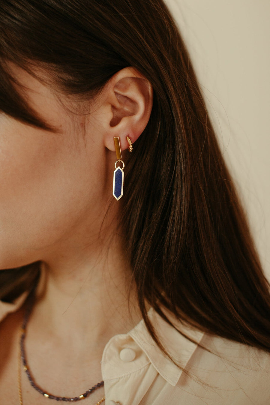 Sierra Winter Night Moves Earrings in Lapis & Gold Vermeil
